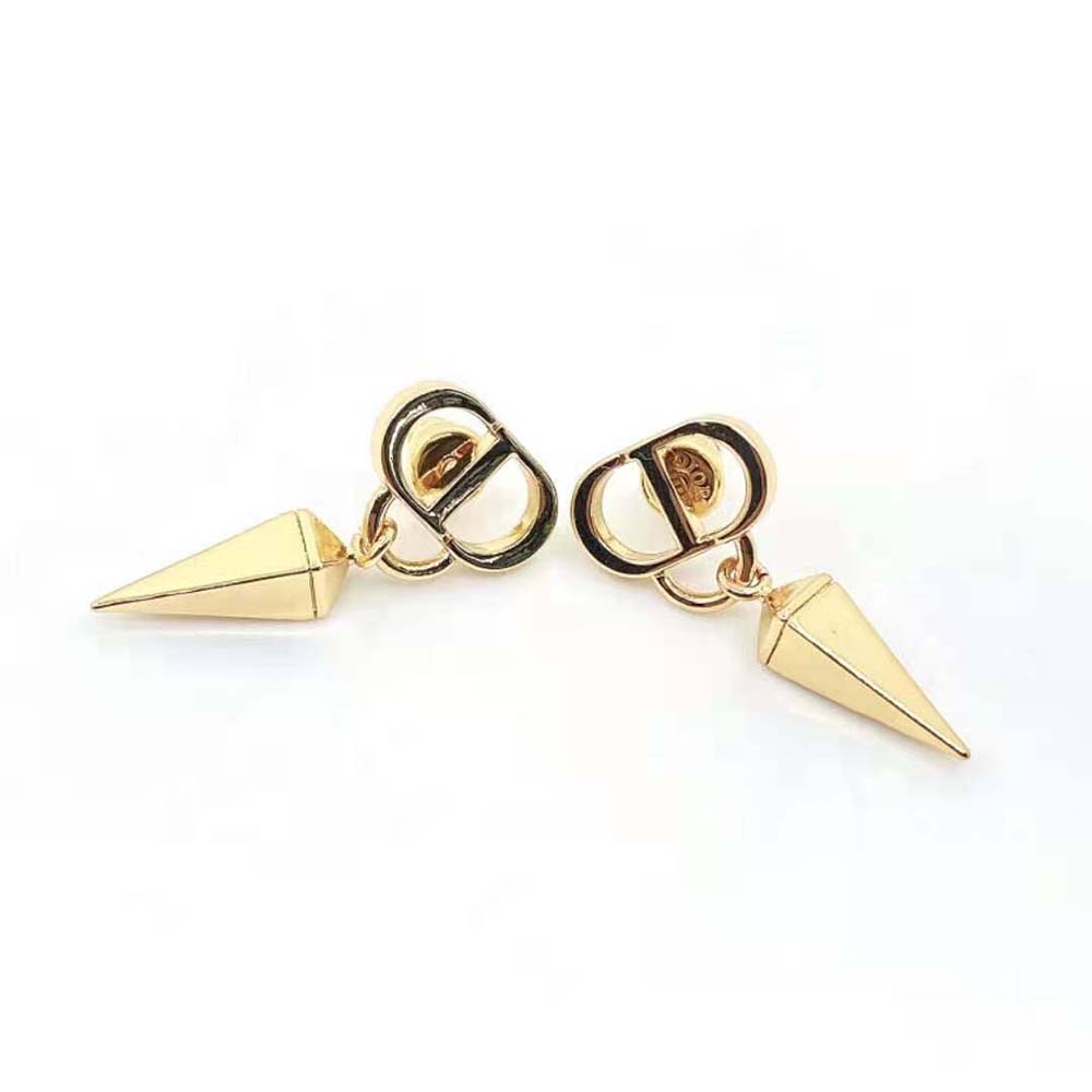 Dior Women Petit CD Earrings Gold-Finish Metal - image 8