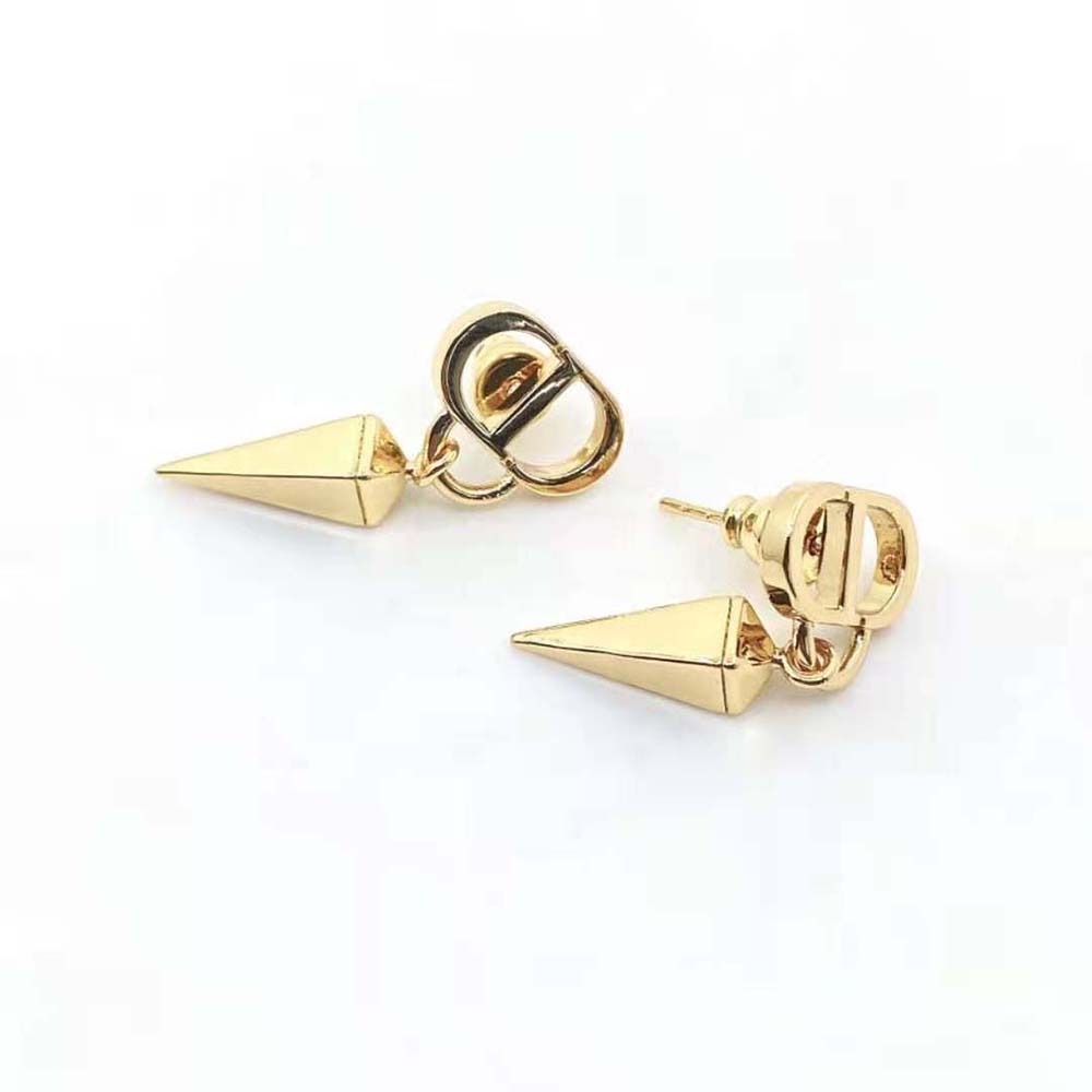 Dior Women Petit CD Earrings Gold-Finish Metal - image 5