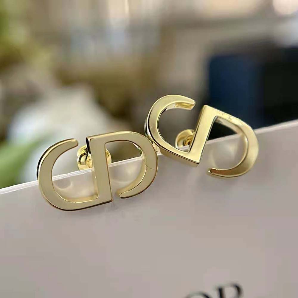 Dior Women Petit CD Studs Earrings Gold-Finish Metal - image 5