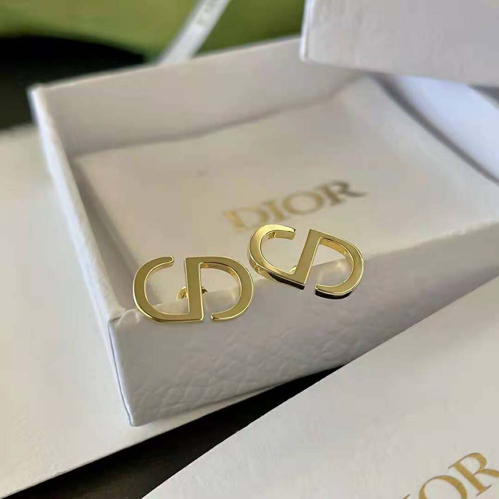 Dior Women Petit CD Studs Earrings Gold-Finish Metal - image 4