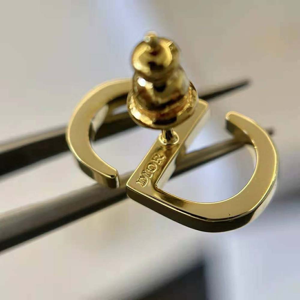 Dior Women Petit CD Studs Earrings Gold-Finish Metal - image 6