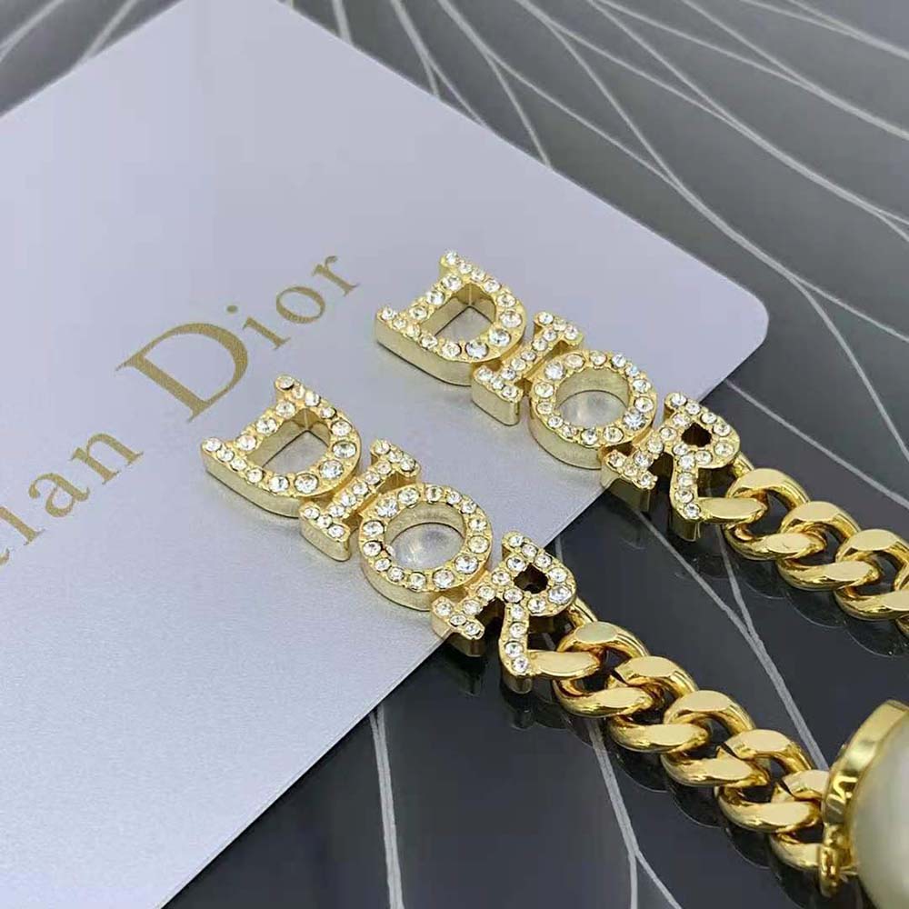 Dior Women Tribales Earrings Gold-Finish Metal with White Resin Pearls - image 5