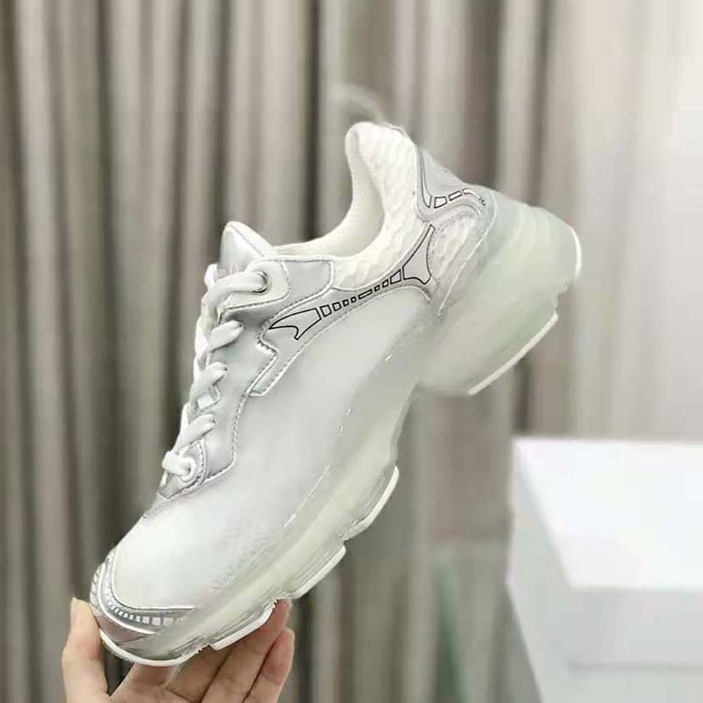 Dior Women Vibe Sneaker White Mesh and Silver-Tone Leather - image 6
