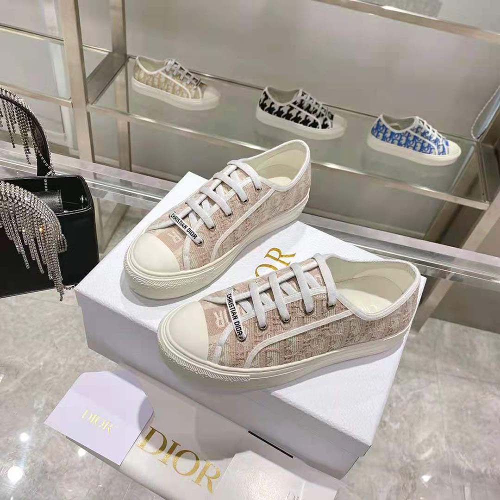 Dior Women Walk N Dior Sneaker Nude Dior Oblique Embroidered Cotton - image 4