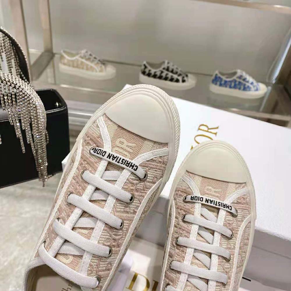 Dior Women Walk N Dior Sneaker Nude Dior Oblique Embroidered Cotton - image 8