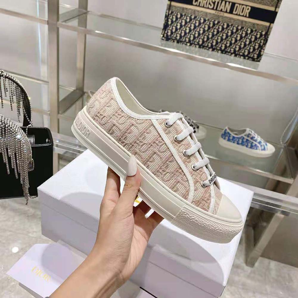 Dior Women Walk N Dior Sneaker Nude Dior Oblique Embroidered Cotton - image 7