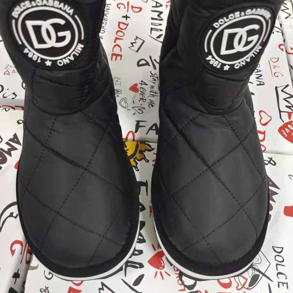 Dolce Gabbana D&G Women Nylon Ankle Boots with DG Logo-Black - image 8