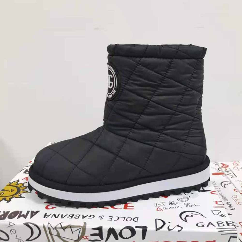 Top view showing zip closure on Dolce Gabbana D&G Women Nylon Ankle Boots