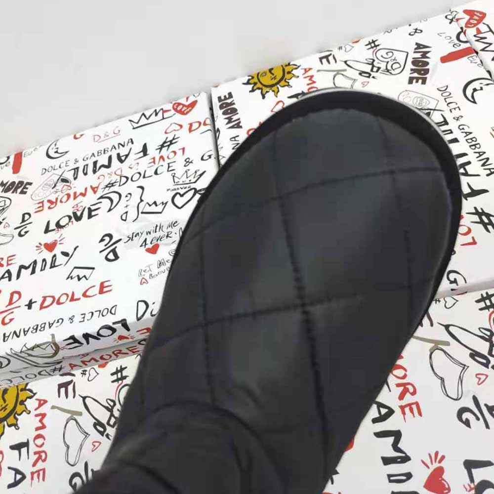 Dolce Gabbana D&G Women Nylon Ankle Boots with DG Logo-Black - image 6