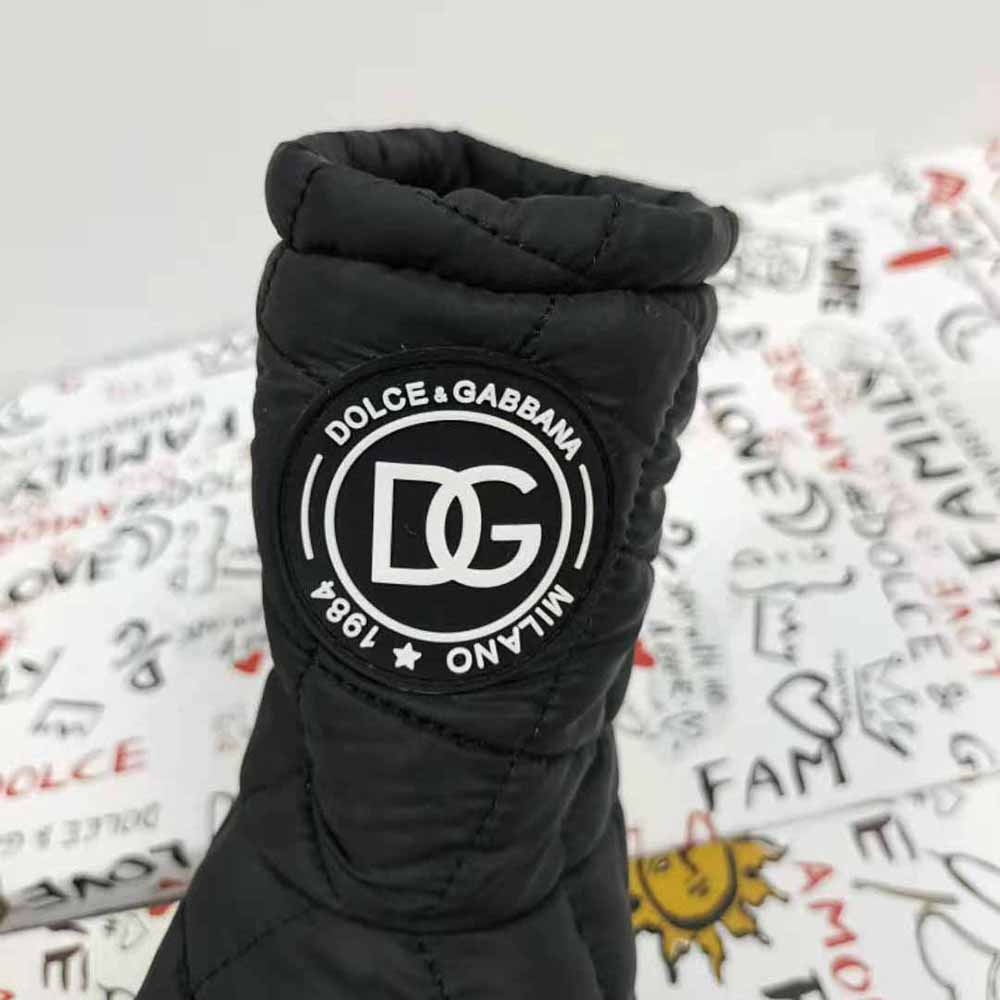 Dolce Gabbana D&G Women Nylon Ankle Boots with DG Logo-Black - image 5