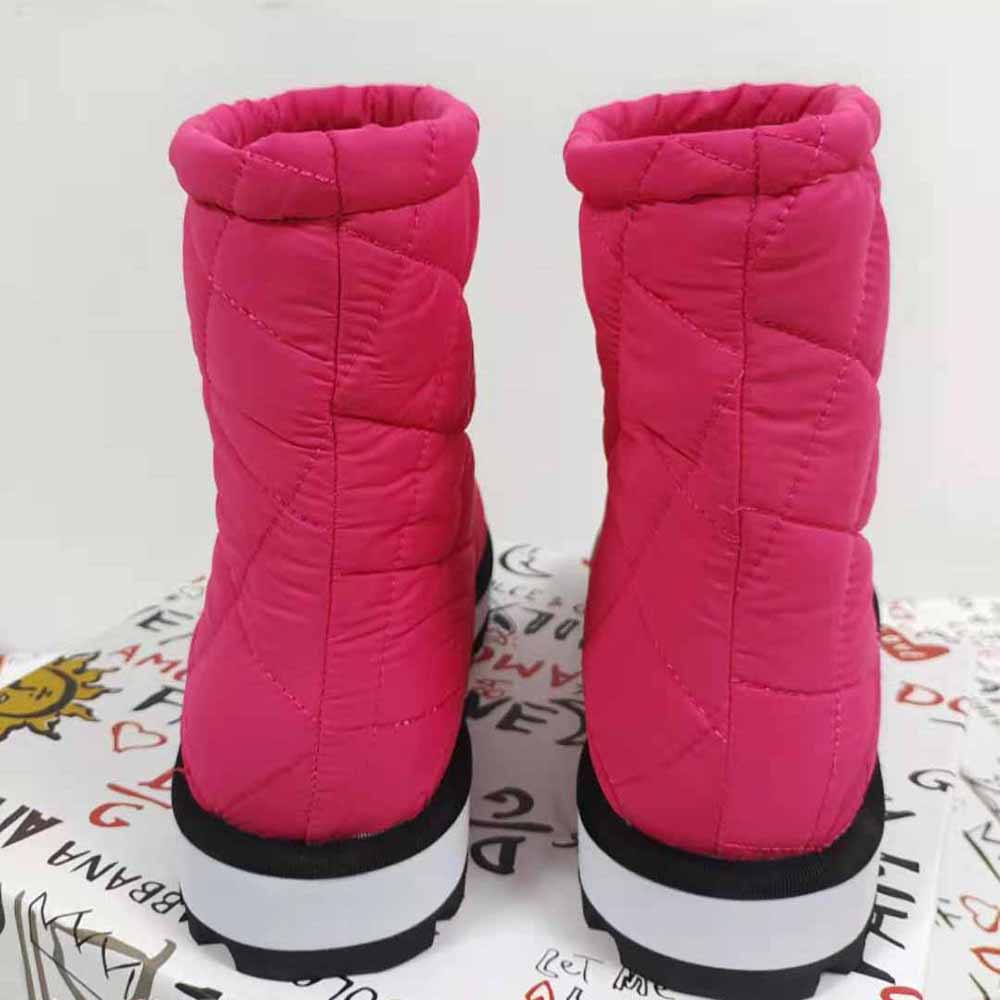Dolce Gabbana D&G Women Nylon Ankle Boots with DG Logo-Pink - image 4