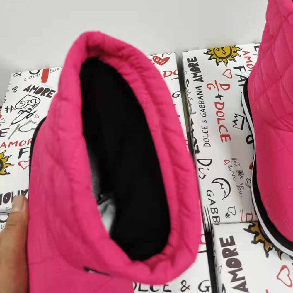 Dolce Gabbana D&G Women Nylon Ankle Boots with DG Logo-Pink - image 8