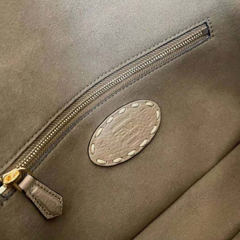 Fendi Women Baguette Beige Sheepskin Bag - image 8