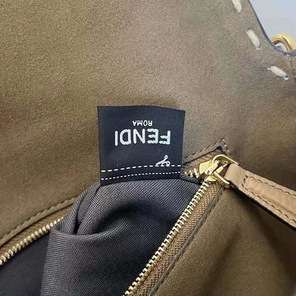 Fendi Women Baguette Beige Sheepskin Bag - image 7