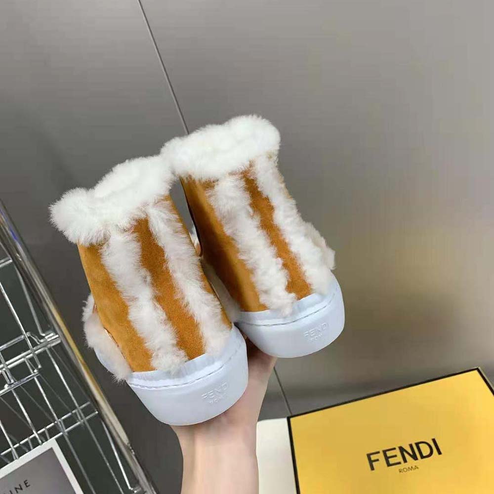 Fendi Women Force Yellow Suede High-Tops - image 6