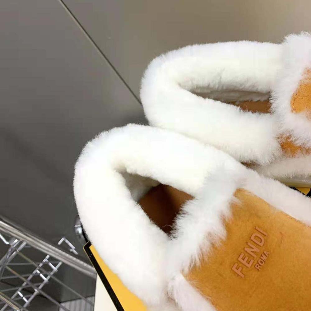 Fendi Women Force Yellow Suede Slip-Ons - image 9
