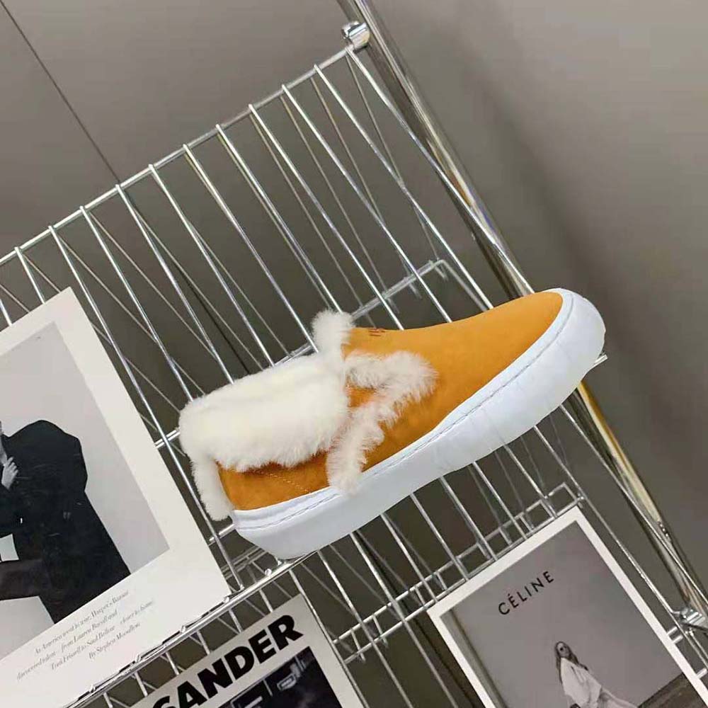Fendi Women Force Yellow Suede Slip-Ons - image 7