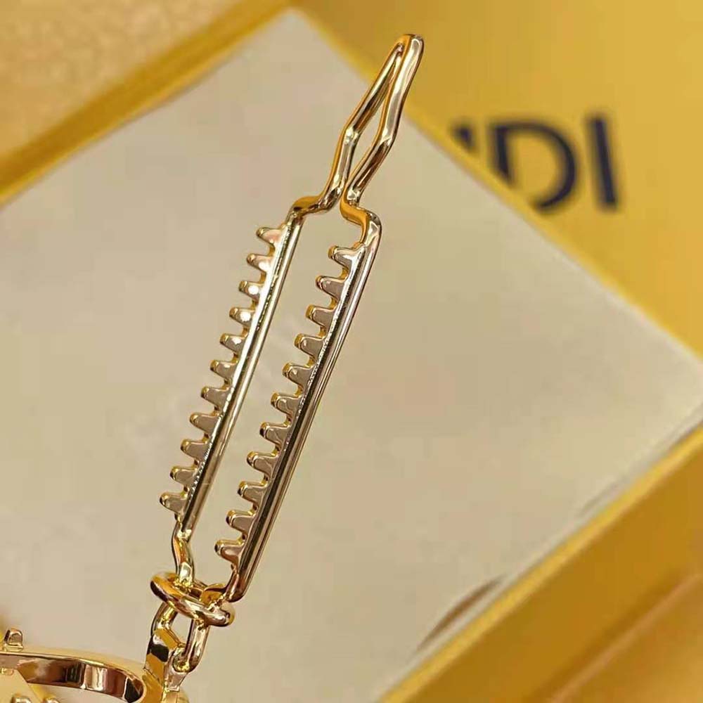 Fendi Women Hair Clip with Fendi O’Lock Motif - image 9