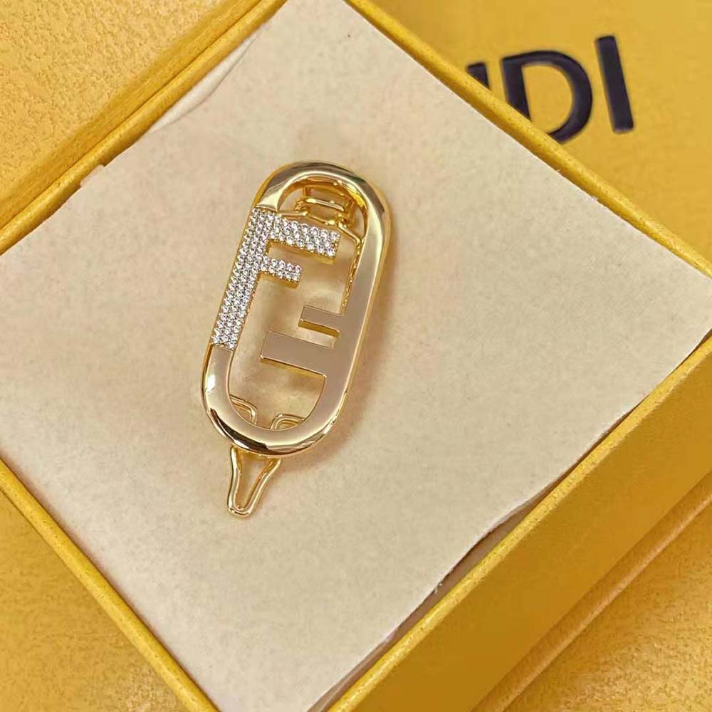 Fendi Women Hair Clip with Fendi O’Lock Motif - image 3