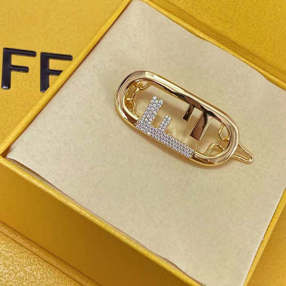 Fendi Women Hair Clip with Fendi O’Lock Motif - image 4