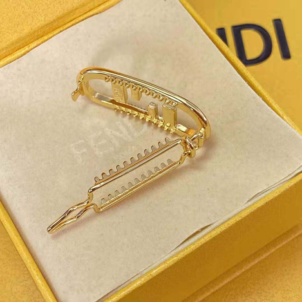 Fendi Women Hair Clip with Fendi O’Lock Motif - image 7