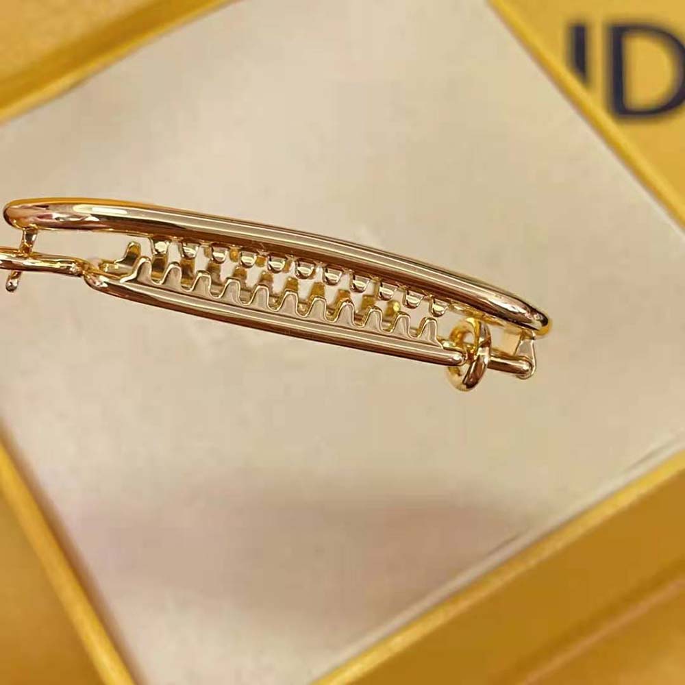 Fendi Women Hair Clip with Fendi O’Lock Motif - image 10
