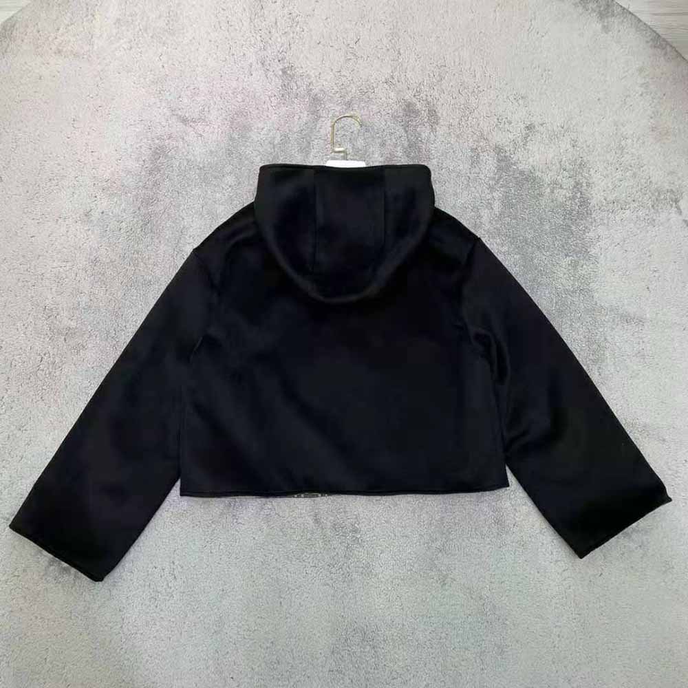 Fendi Women Hooded Jacket with Patch Pockets and Wide - image 3