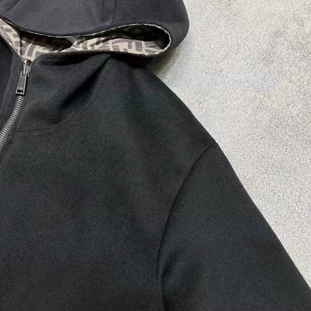 Fendi Women Hooded Jacket with Patch Pockets and Wide - image 9