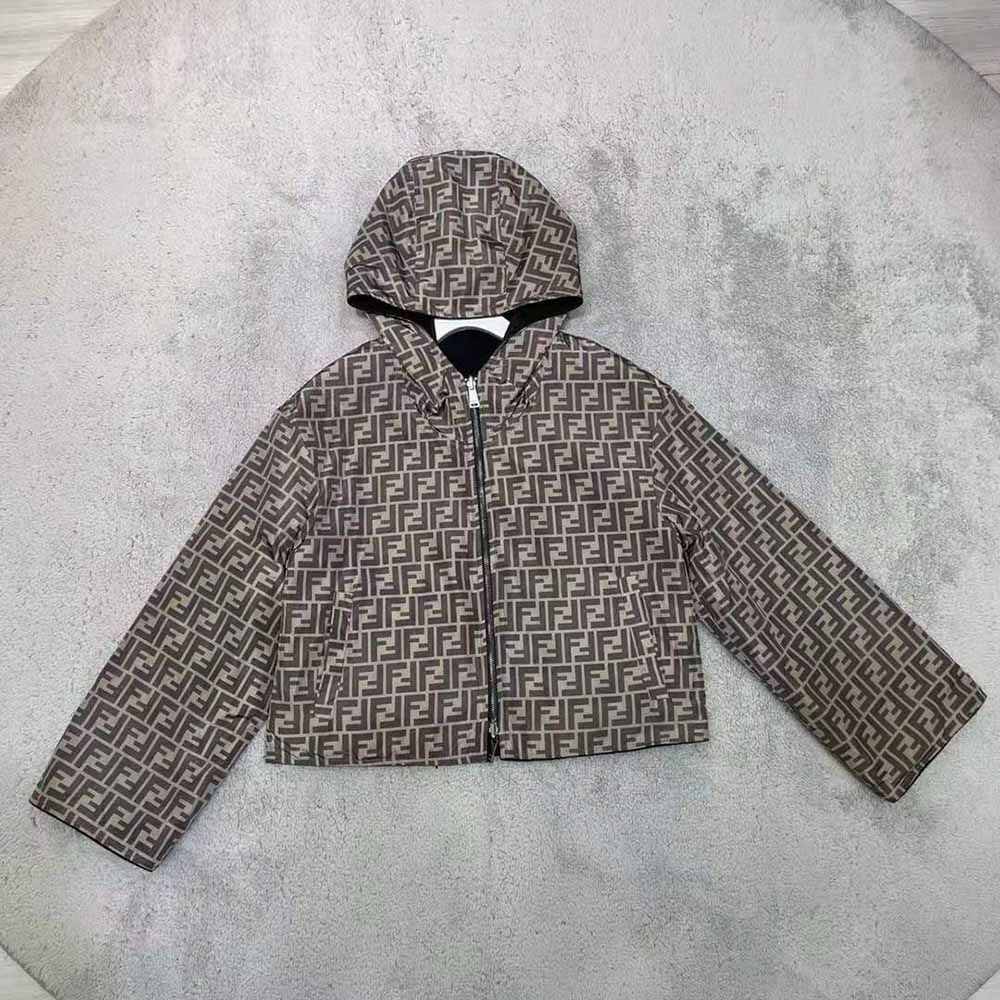 Fendi Women Hooded Jacket with Patch Pockets and Wide - image 4