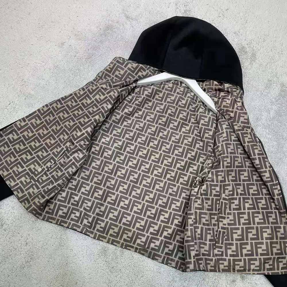 Fendi Women Hooded Jacket with Patch Pockets and Wide - image 5