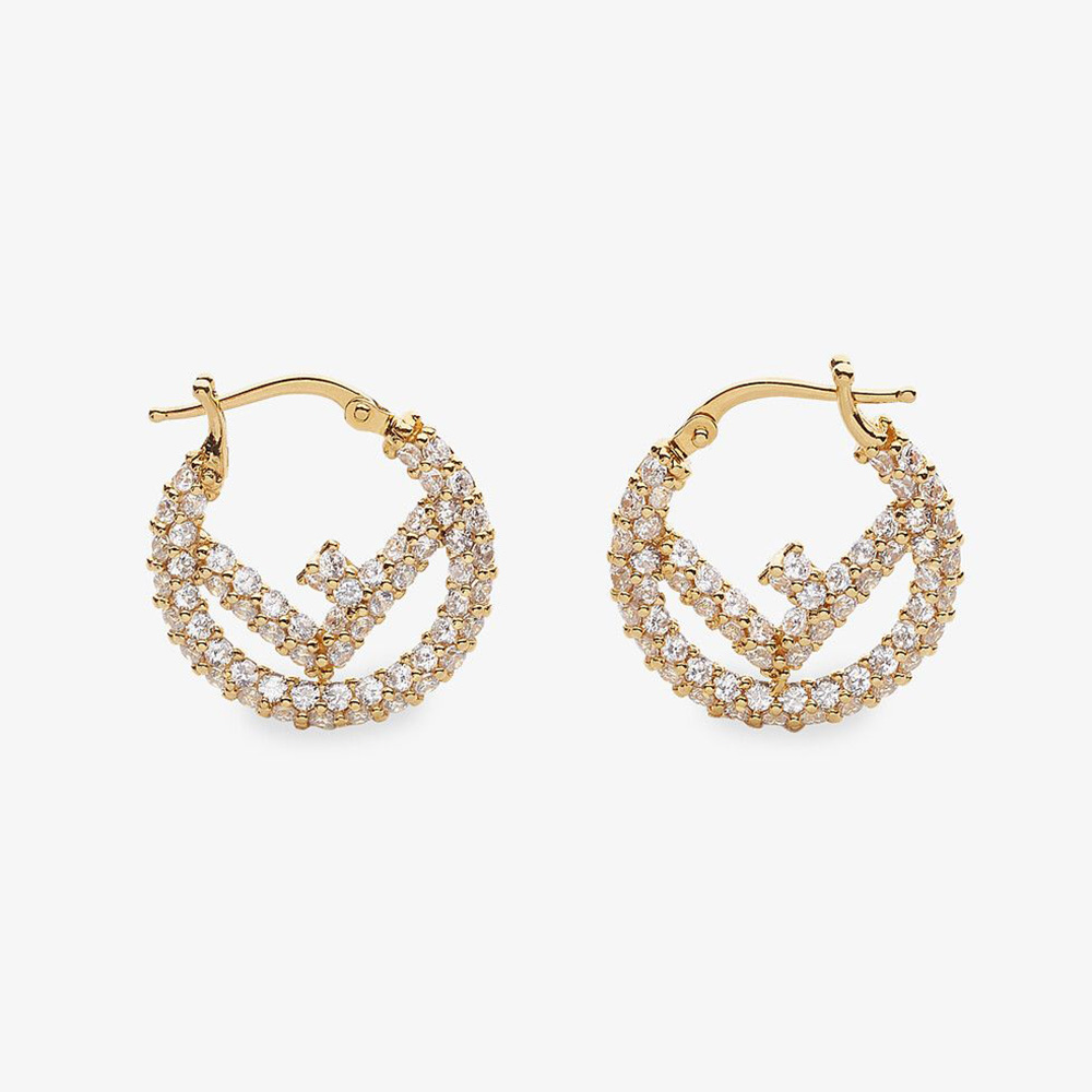 Fendi Women Hoop Earrings with F is Fendi Motif - image 1
