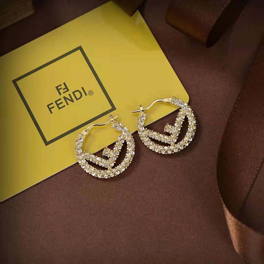 Fendi Women Hoop Earrings with F is Fendi Motif - image 2