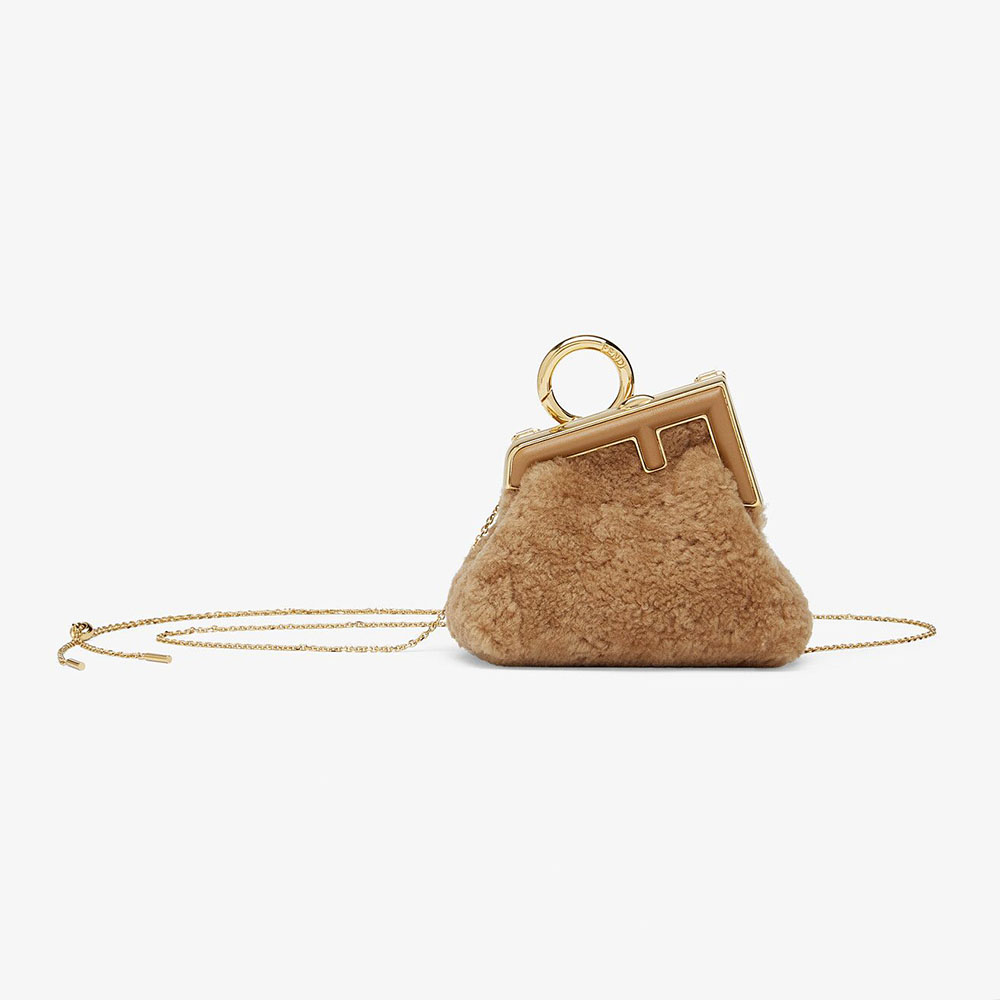 Fendi Women Nano Fendi First Beige Sheepskin Charm - image 1