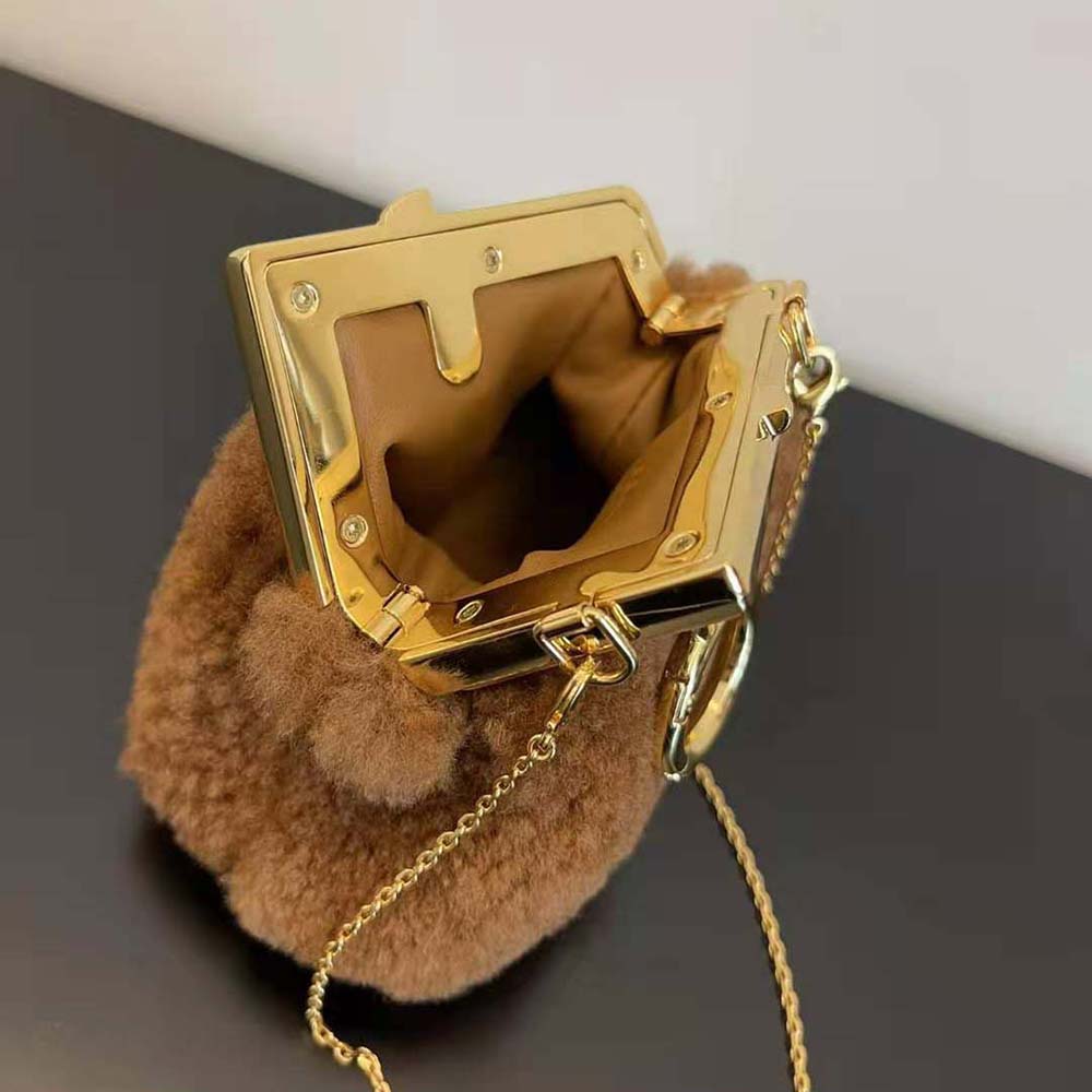 Fendi Women Nano Fendi First Beige Sheepskin Charm - image 6