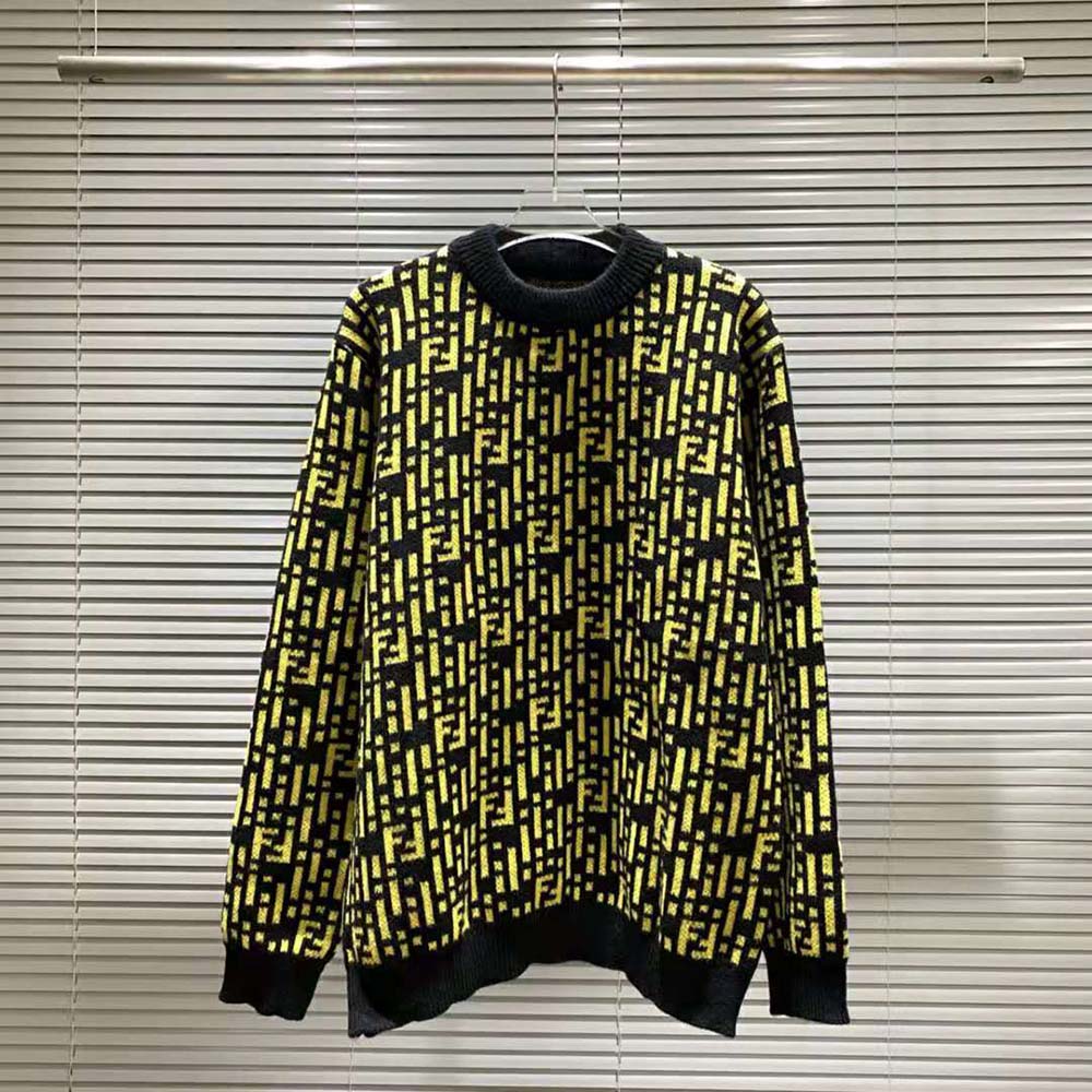 Fendi Women Regular-Fit Crew Neck Sweater-Yellow - image 2