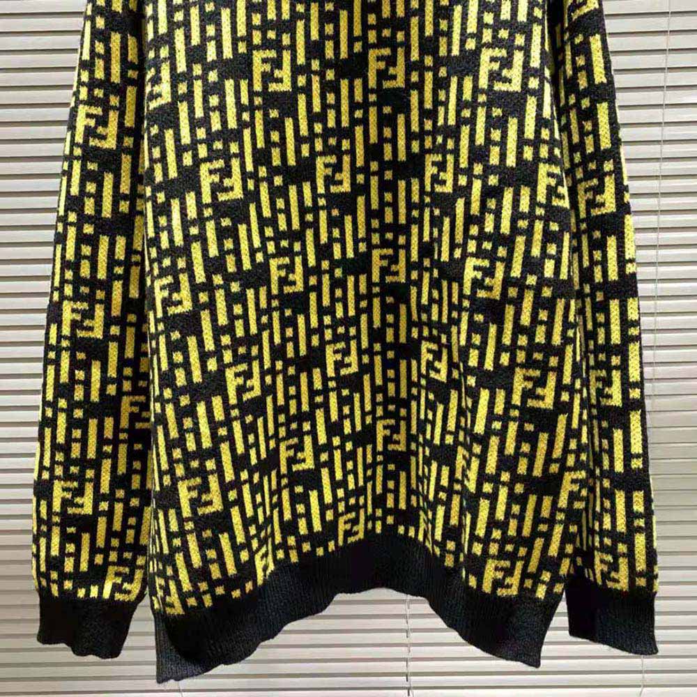Fendi Women Regular-Fit Crew Neck Sweater-Yellow - image 9
