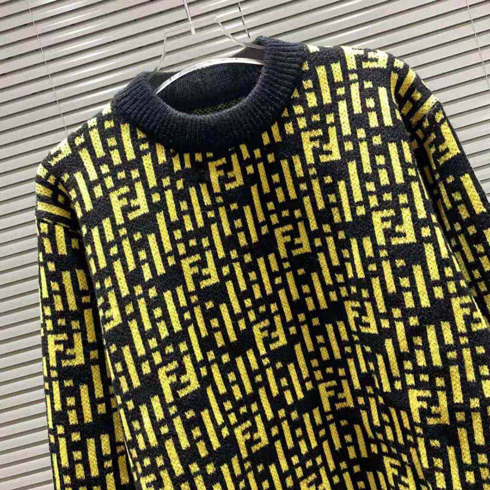 Fendi Women Regular-Fit Crew Neck Sweater-Yellow - image 5