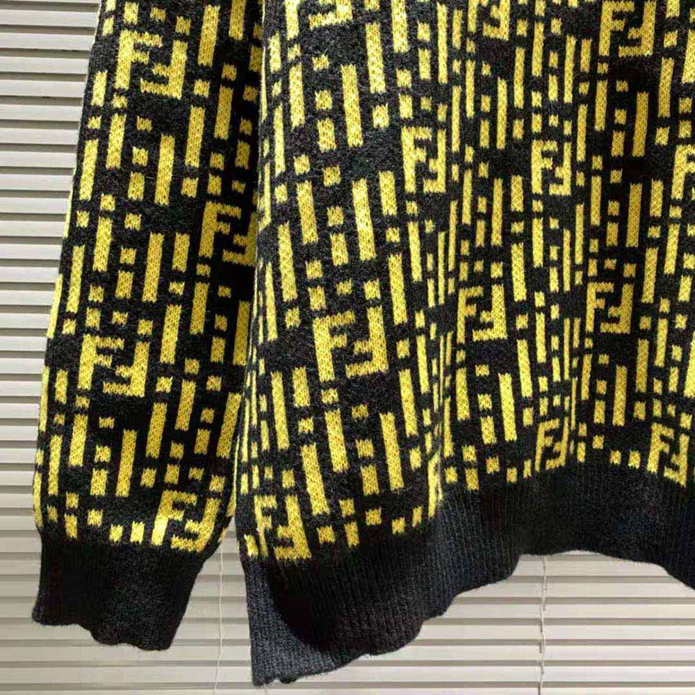 Fendi Women Regular-Fit Crew Neck Sweater-Yellow - image 8