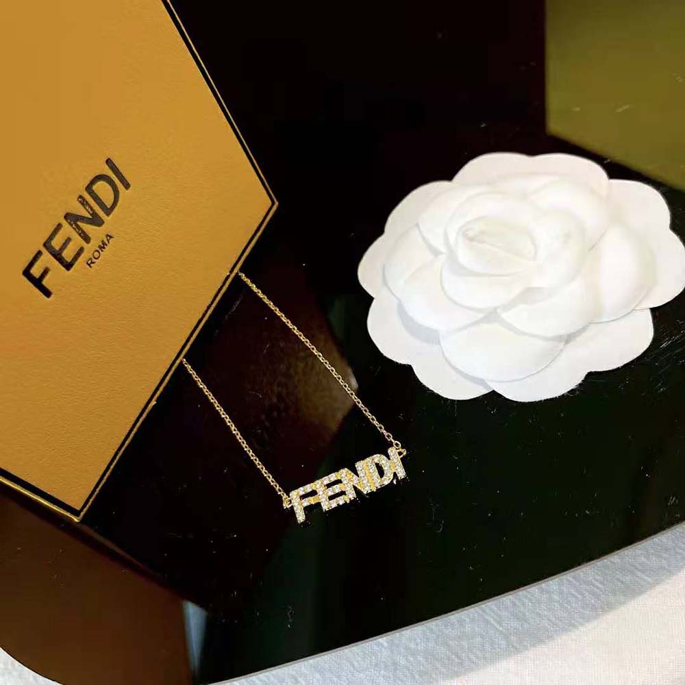 Fendi Women Signature Gold-colored Nnecklace Clip Closure - image 5