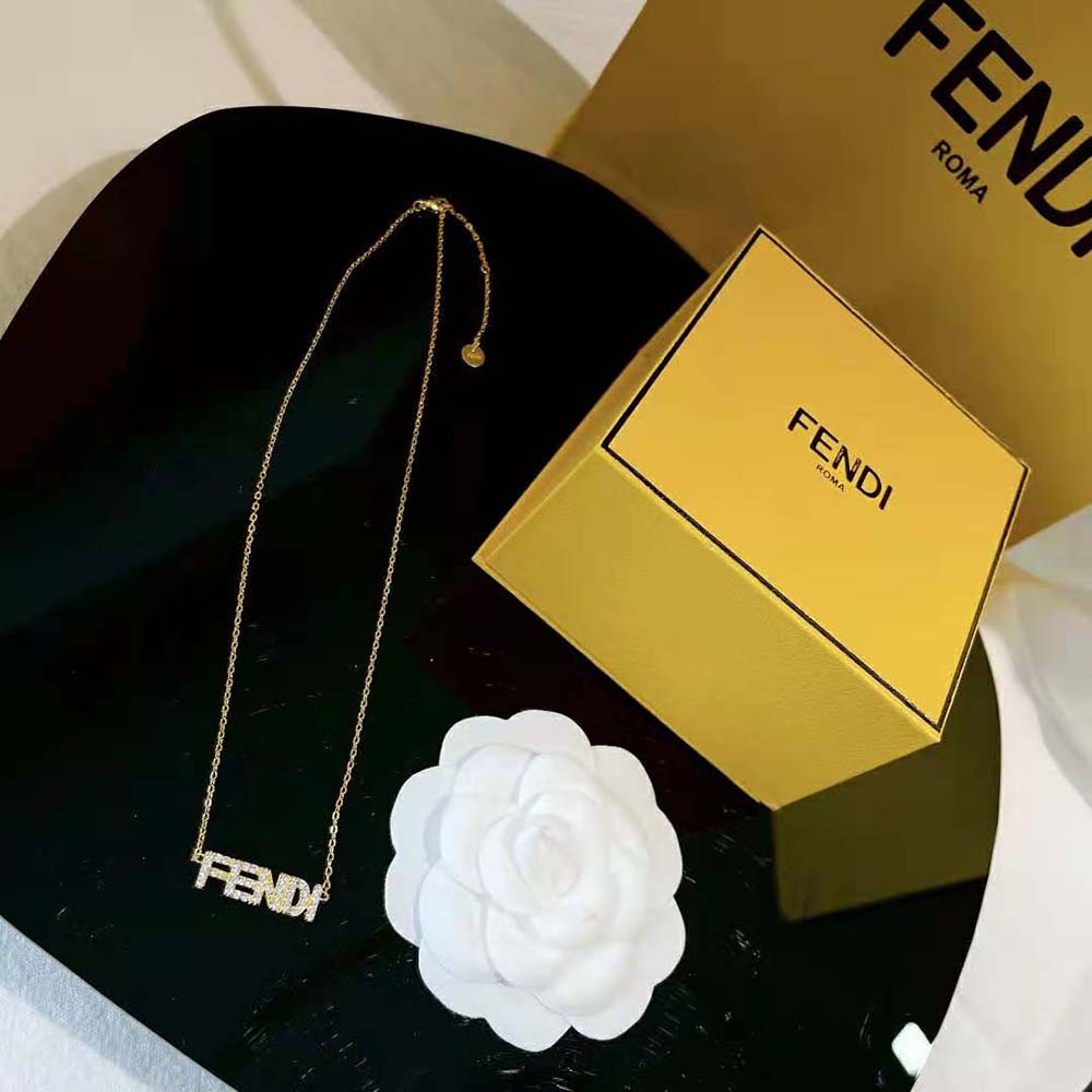 Fendi Women Signature Gold-colored Nnecklace Clip Closure - image 4