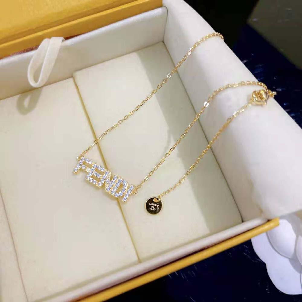 Fendi Women Signature Gold-colored Nnecklace Clip Closure - image 3
