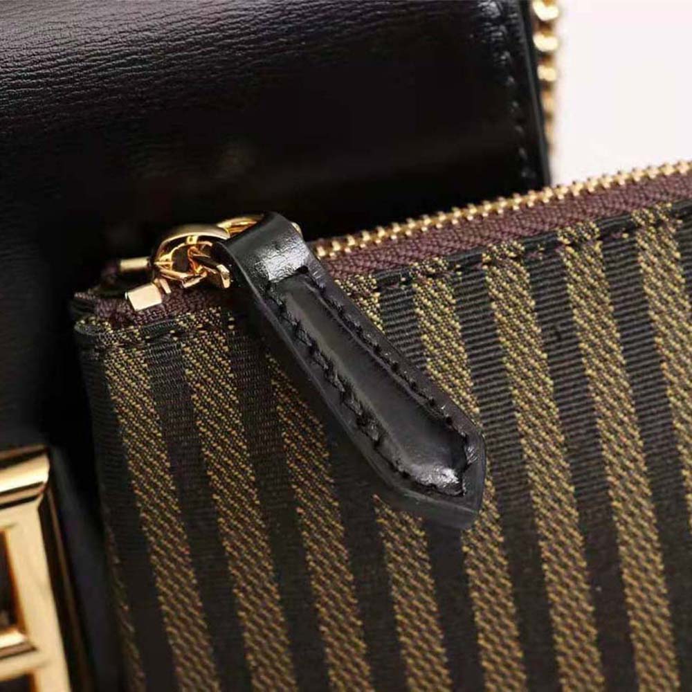 Fendi Women Wallet on Chain with Pouches Leather Mini-Bag-Black - image 10