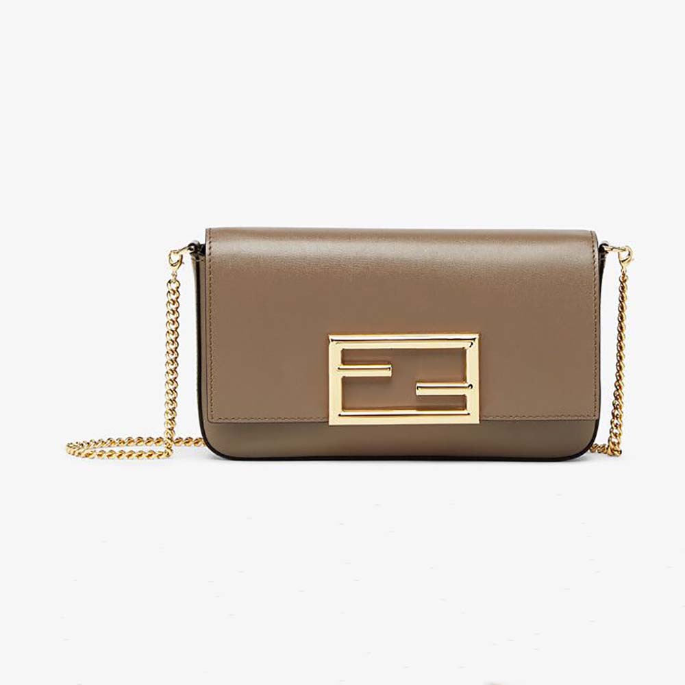 Fendi Women Wallet on Chain with Pouches Leather Mini-Bag-Brown - image 1