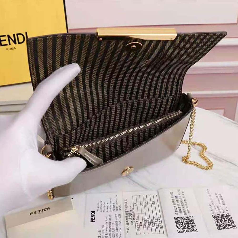 Fendi Women Wallet on Chain with Pouches Leather Mini-Bag-Brown - image 7