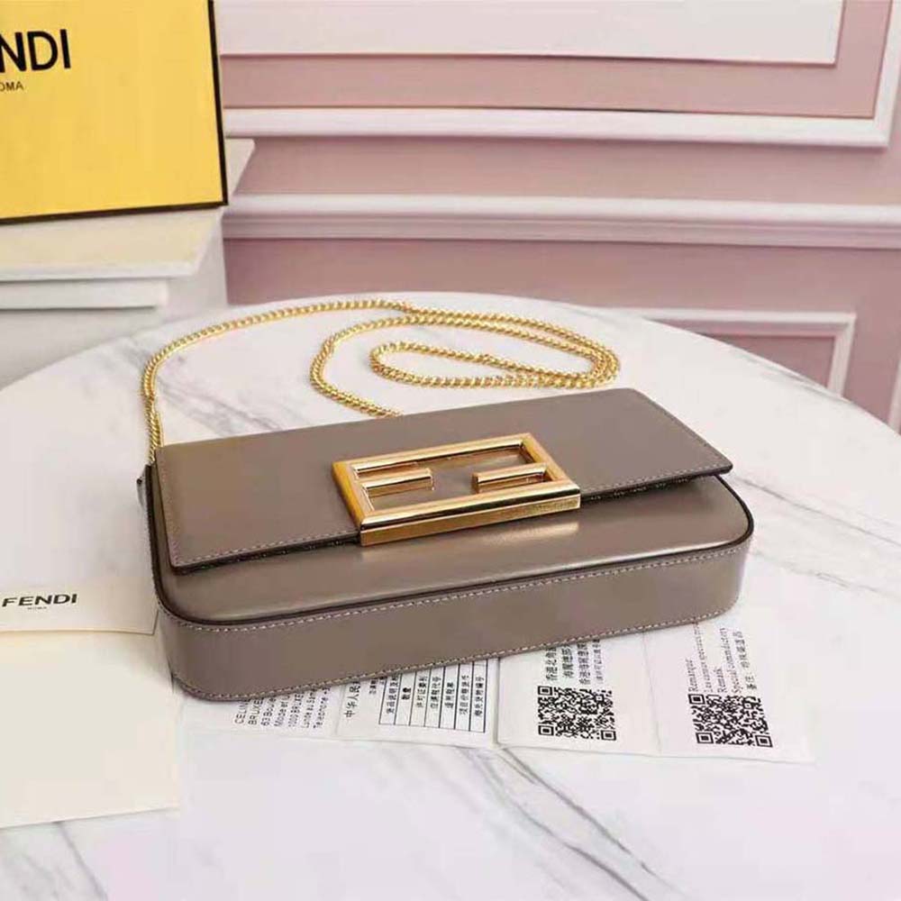 Fendi Women Wallet on Chain with Pouches Leather Mini-Bag-Brown - image 6