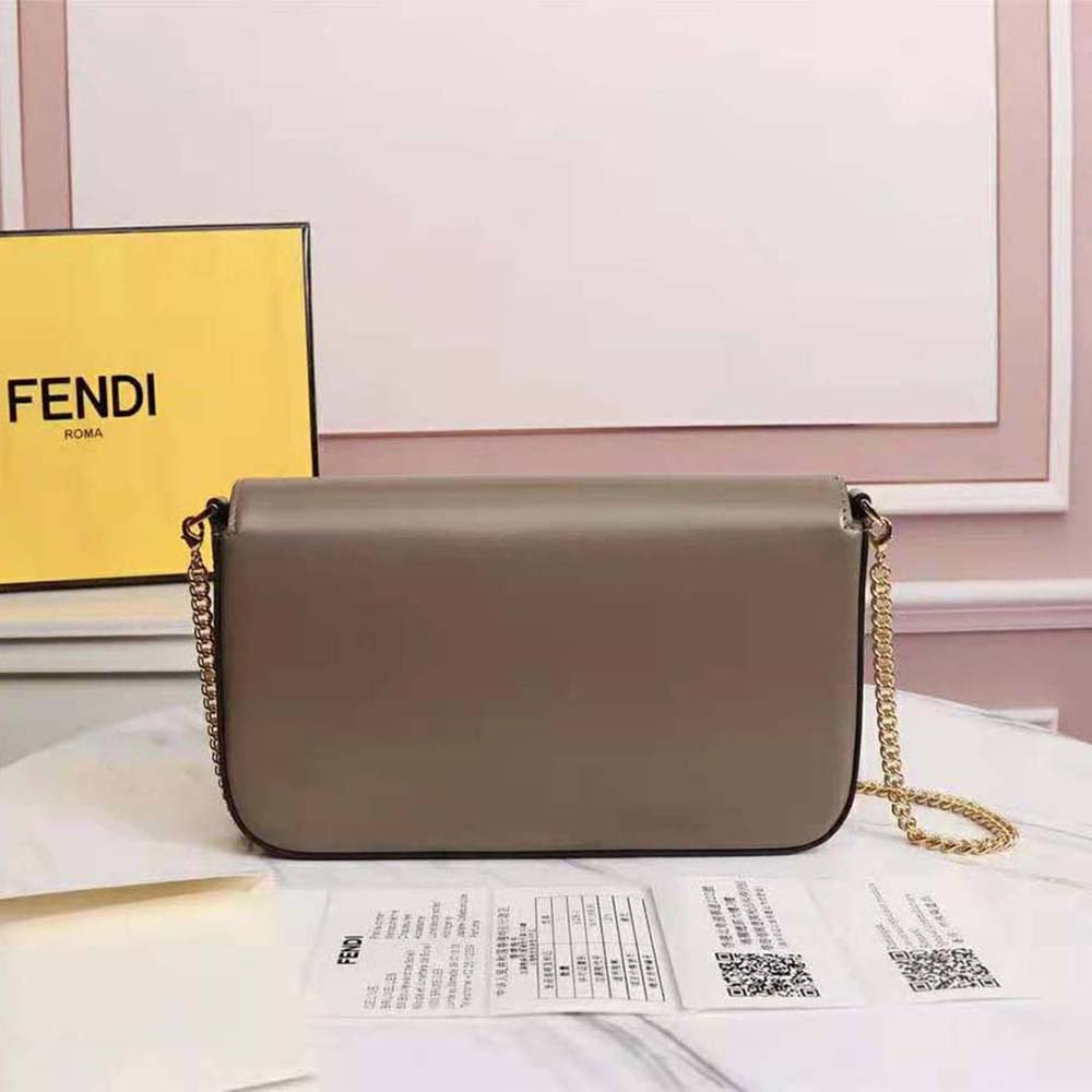 Fendi Women Wallet on Chain with Pouches Leather Mini-Bag-Brown - image 5