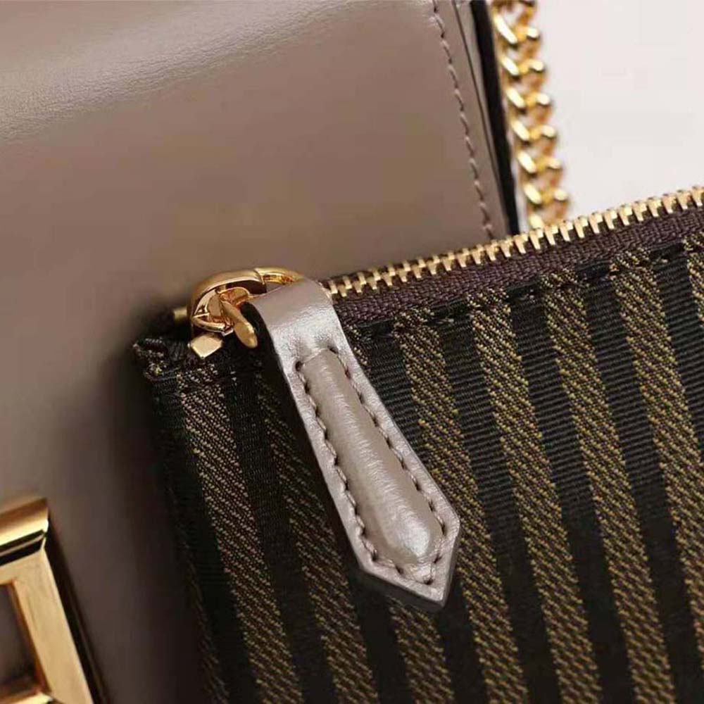 Fendi Women Wallet on Chain with Pouches Leather Mini-Bag-Brown - image 9