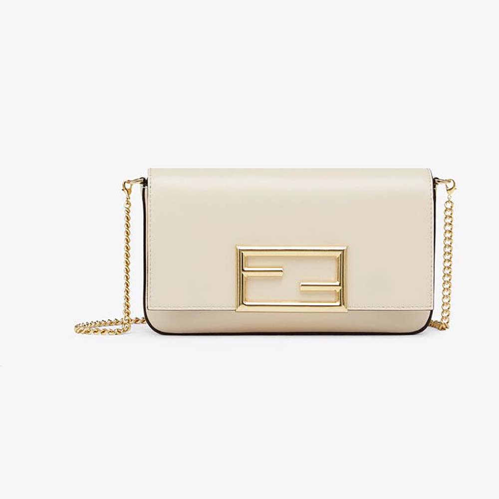 Fendi Women Wallet on Chain with Pouches Leather Mini-Bag-White - image 1
