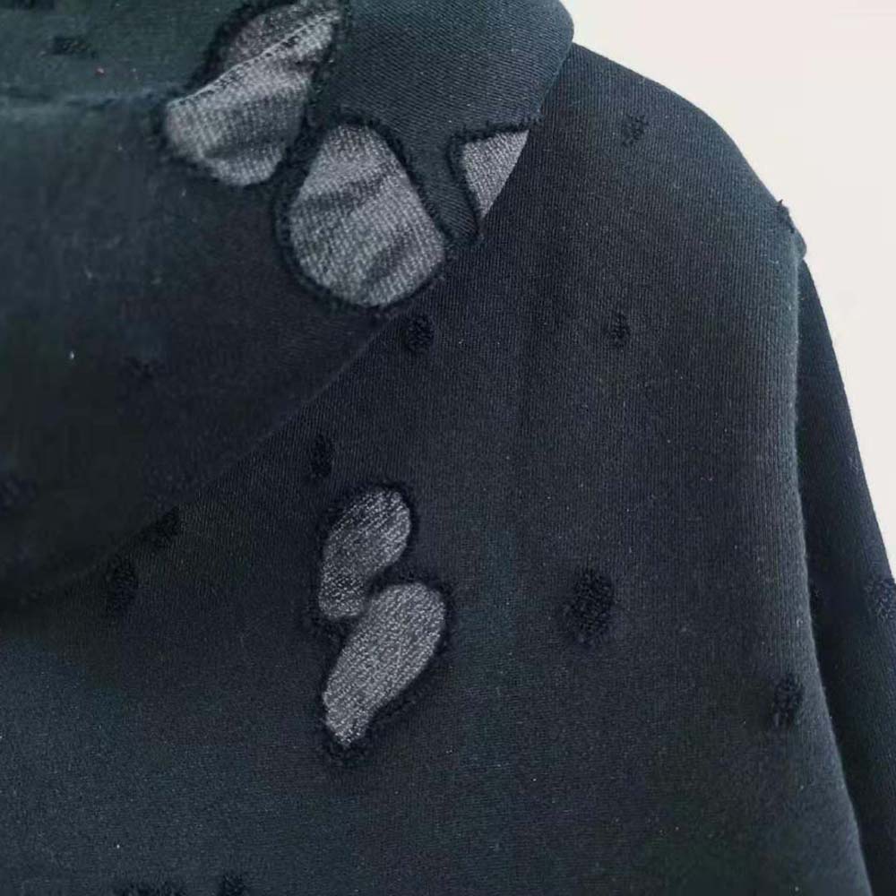 Givenchy Men Paris Destroyed Hoodie in Coton-Black - image 9