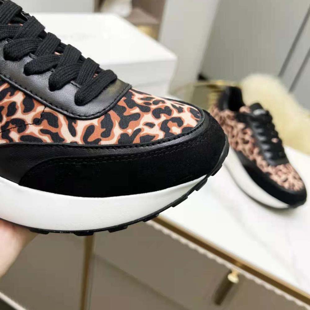 Jimmy Choo Women Memphis Lace UP/F Natural Mix Leopard Print Nylon - image 10